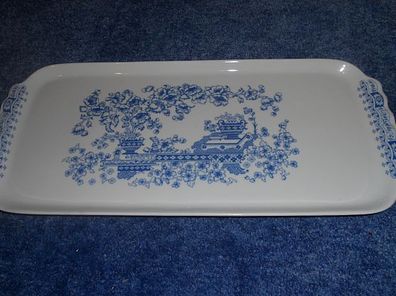 Kuchen bzw. Aufschnittplatte --China blau -Henneberg Porzellan