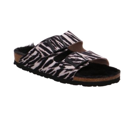 Rohde Alba 6064 Damen Hausschuhe Sandale Pantolette Zebradruck