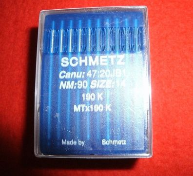 Schmetz-Rundkolbennadeln, System 190 K, Nm 80 / 90