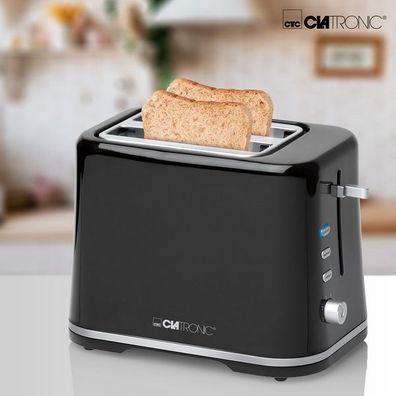 Clatronic 2-Scheiben Toaster Toastautomat TA 3554 schwarz-silber