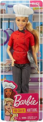 Karriere-Barbie NEU / OVP Anziehpuppe blond Mattel FXN99 Barbie Köchin Puppe 