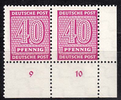 1945 SBZ-West Sachsen MiNr. 136Ywa, Eckrand-Paar, postfrisch