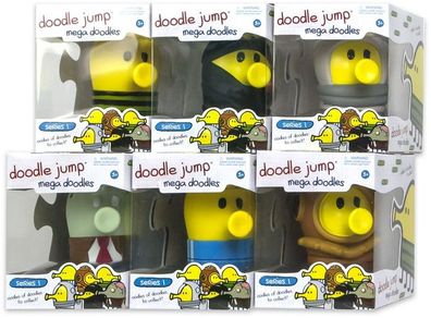Doodle Jump mega doodles Serie 1 Sammelfigur in Box Komplett-Set 1-6
