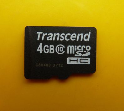 NEU: 4 GB Transcend microSDHC class 10 micro SDHC Secure Digital SD 4GB microSD