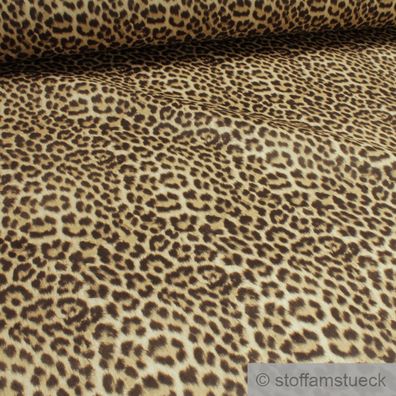 Stoff Polyester Samt Leopard weich anschmiegsam