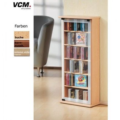 CD DVD Schrank VCM Claßic Buche