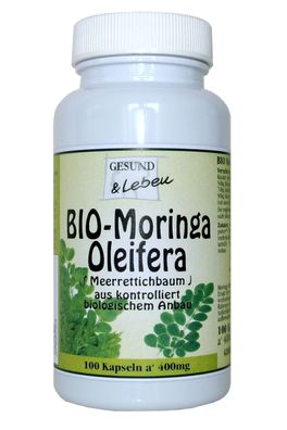 BIO-Moringa Oleifera 100 Kapseln, Bio Pur in Celluloskapeln von Gesund & Leben