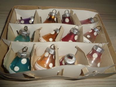 15 kleine Glasglocken aus DDR Zeiten-verschiedene Farben