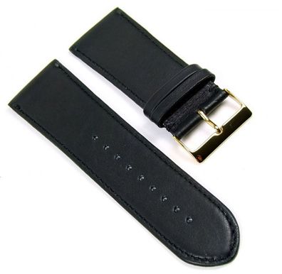 Beach Uhrenarmband Ersatzband Kalbslederband 26mm schwarz 404826G
