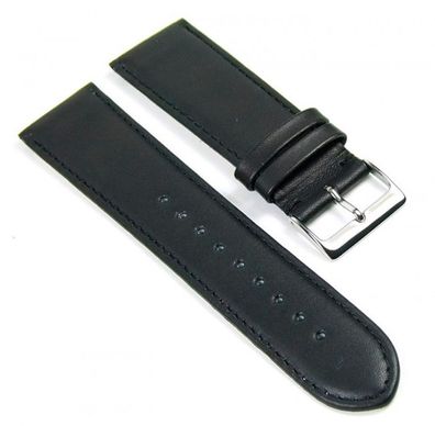 Beach Uhrenarmband Ersatzband Kalbslederband 24mm schwarz 404824S