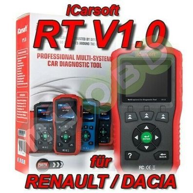 iCarsoft RT v1 Profi Diagnose für Renault Dacia Öl Service ABS Airbag Motor usw.