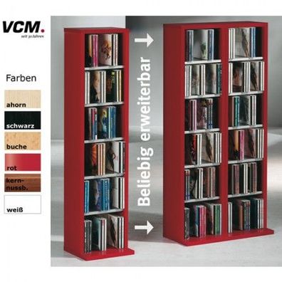 CD DVD Schrank VCM Elementa Sonoma-Eiche Sägerau