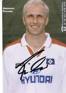 Andreas Fischer Hamburger SV 1998-99 Autogrammkarte + A 64227