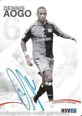 Dennis Aogo Hamburger SV 2009-10 Autogrammkarte + A 64114