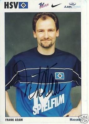 Frank Adam Hamburger SV 2001-02 Autogrammkarte + A 64204