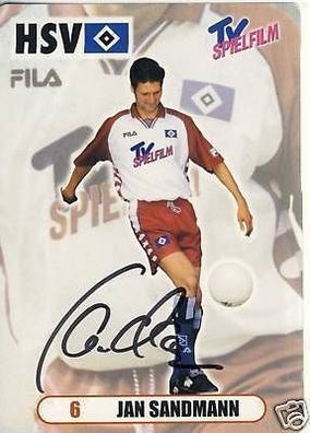 Jan Sandmann Hamburger SV 2000/01 Autogrammkarte + A 64219