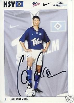 Jan Sandmann Hamburger SV 2001-02 Autogrammkarte + A 64208