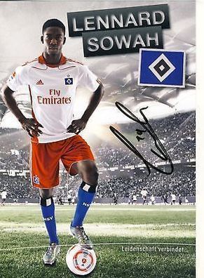 Lennard Sowah Hamburger SV 2010-11 Autogrammkarte + A 64096