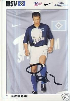 Martin Groth Hamburger SV 2001/02 Autogrammkarte + A 64213