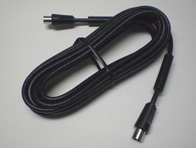 2,5 m Antennenkabel TV Kabel Stecker Buchse 100Hz Koax Koaxial Anschlusskabel schwarz