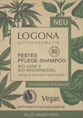 Logona Festes Shampoo Hanf & Brennnessel - 60g