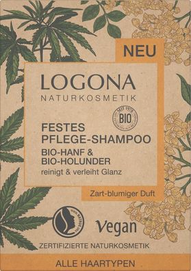 Logona Festes Shampoo Hanf & Holunder - 60g
