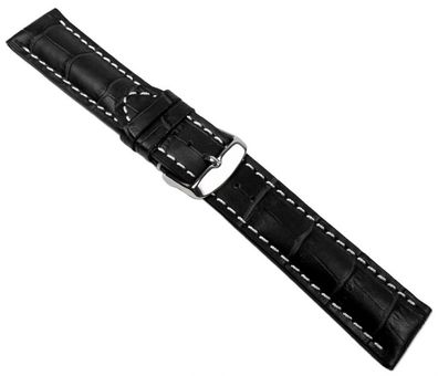 Swiss Chrono II Ersatzband Uhrenarmband Kalbsleder schwarz 20651S