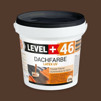 Dachfarbe 1,5Kg flexibler Dachanstrich Schutzanstrich Profi Haussockel Braun RM46