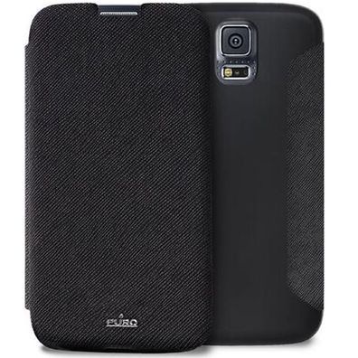 Puro Booklet Case KlappHülle Wallet Collection Black für Samsung Galaxy S5