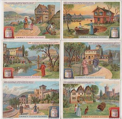 Liebigbilder Serie 866 "Der Villenbau zu verschiedenen Zeiten" komplett 1912 (107927)