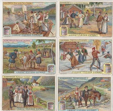 Liebigbilder Serie 719 "Skandinavien" komplett 1907 (108415)