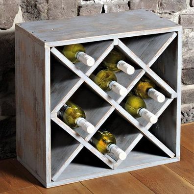 KESPER Weinflaschen-Regalsystem 50 x 50 x 25 cm vintage-grau 69246