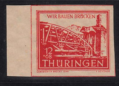 02) 1946 SBZ - Thüringen Plattenfehler MiNr. 113y IX, postfrisch