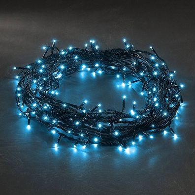 Micro LED Lichterkette 40er hellblau / schwarz aussen 3627-440