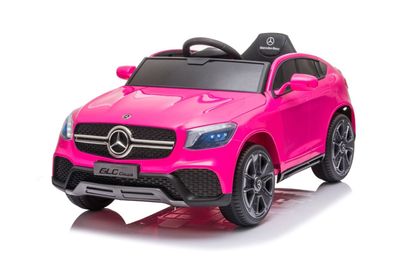 Mercedes GLC Coupe Kinderelektroauto Elektrofahrzeug 2 Motoren 12V mit Musik in Pink