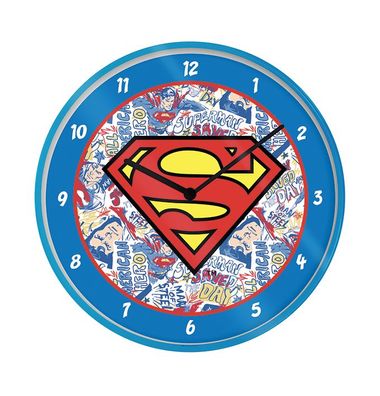 DC Comics Superman Wanduhr Logo Uhr Clock NEU NEW