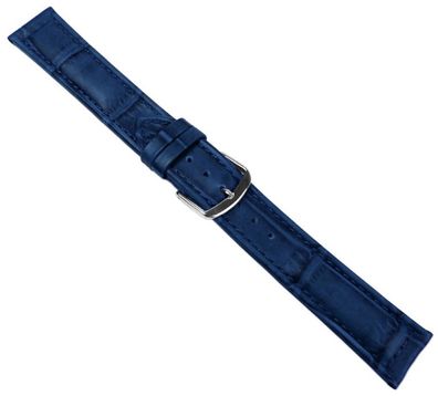 Chronos Ersatzband Uhrenarmband Kalbsleder Blau 20716S