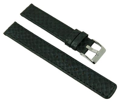 Python Print Ersatzband Uhrenarmband Kalbsleder schwarz 20803S