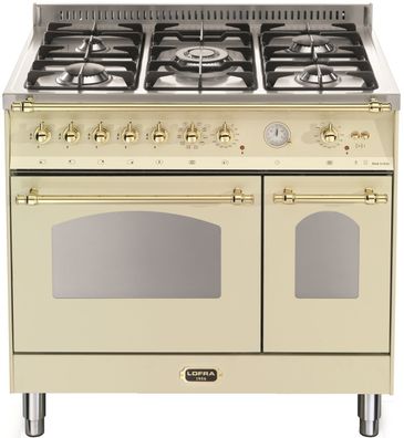 lofra - dolcevita - DOUBLE OVEN 90 cm - RBID 96 MFTE/ CI - IVORY - Messing Finish