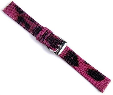 Boa Ersatzband Uhrenarmband Kalbsleder Pink in Schlangenhautoptik