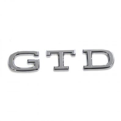 Original VW Schriftzug GTD Aufkleber Emblem Design Buchstaben Logo chrom