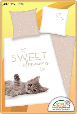 Bettwäsche Young Collection Kätzchen Katze Kater Sweet Dreamer