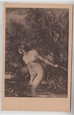 42665 Erotik Ak Frauenakt am Wasser, Etty: "Die Badende" um 1930