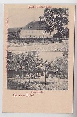 50170 Mehrbild Ak Gruß aus Roitsch Gasthaus Robert Müller und Sommergarten 1900