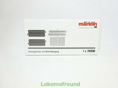 Märklin H0 74930, Zusatzgarnitur zum Bahnübergang 74923 / 74924, neu, OVP