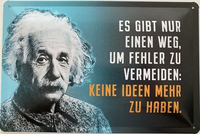 Blechschild 30x20cm Einstein Spruch: Keine Ideen mehr !