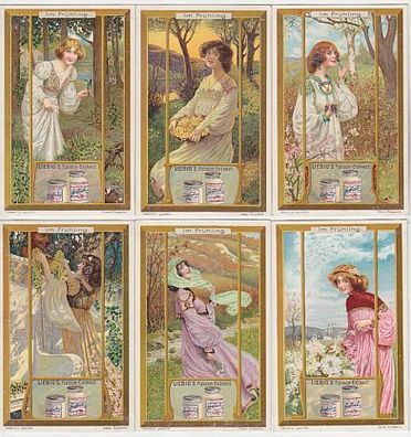Liebigbilder Serie 709 "Im Frühling" komplett 1907 (108947)