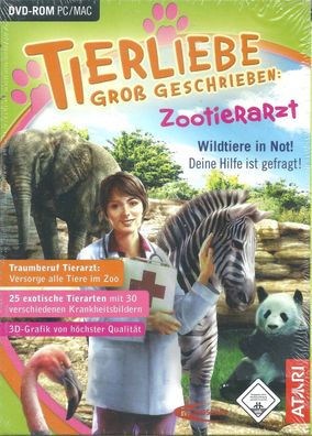 Tierliebe groß geschrieben: Zootierarzt (2007) Atari - PC + MAC DVD-ROM