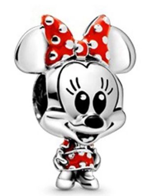Charms Maus Anhänger 3D Minnie 925 Silber für Bettelarmband Mouse