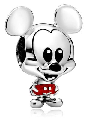 Charms Maus Anhänger 3D Micky 925 Silber für Bettelarmband Mouse